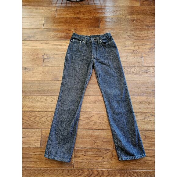 Polo Jeans Co RL Vintage Buttonfly Jeans Black Women's Size 6 Mid Rise Boot Cut - Picture 1 of 9